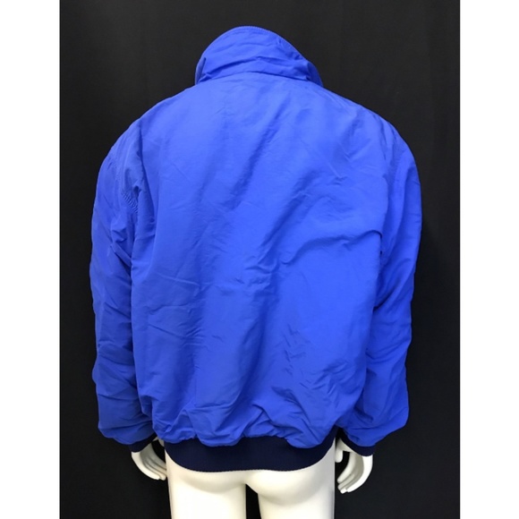 VINTAGE MEN'S  JACKET L LARGE COAT BLACK USA BLUE - Picture 3 of 8